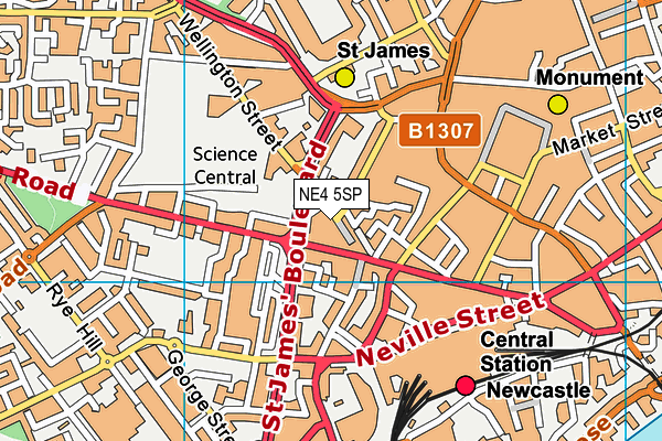 NE4 5SP map - OS VectorMap District (Ordnance Survey)