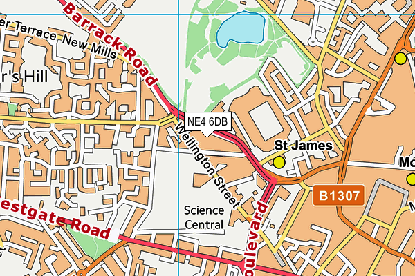 Map of ST CUTHBERT NEWCASTLE ESTATES (RESIDENTIAL) LIMITED at district scale