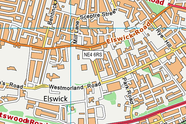 Elswick Community Pool & Leisure Centre map (NE4 6RS) - OS VectorMap District (Ordnance Survey)