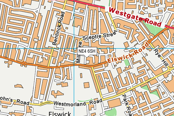 NE4 6SH map - OS VectorMap District (Ordnance Survey)
