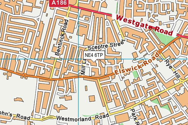 NE4 6TP map - OS VectorMap District (Ordnance Survey)