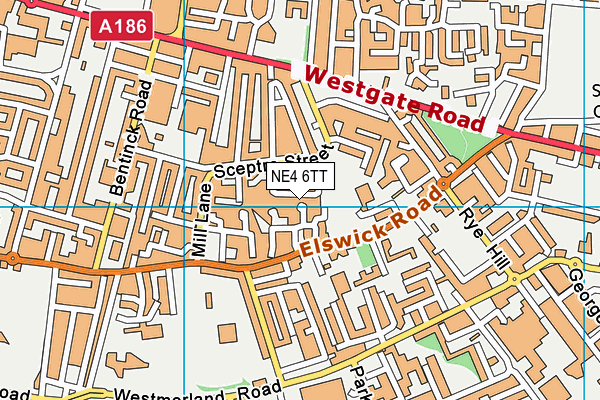 NE4 6TT map - OS VectorMap District (Ordnance Survey)