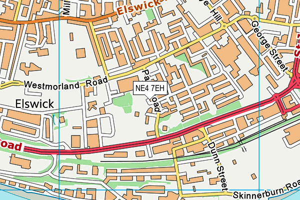NE4 7EH map - OS VectorMap District (Ordnance Survey)