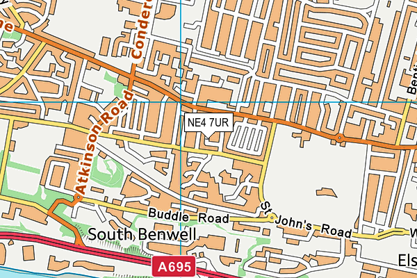 NE4 7UR map - OS VectorMap District (Ordnance Survey)