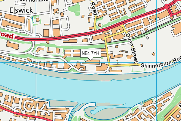 NE4 7YH map - OS VectorMap District (Ordnance Survey)