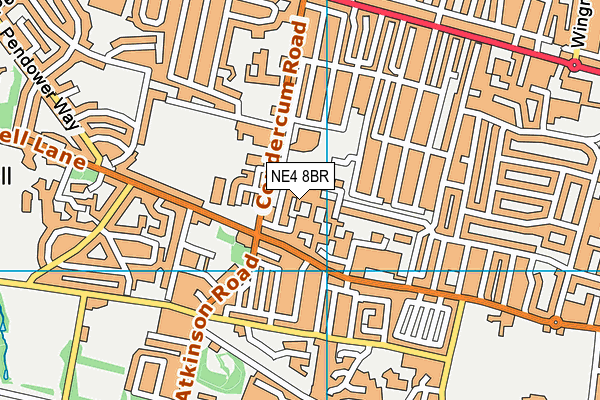 NE4 8BR map - OS VectorMap District (Ordnance Survey)