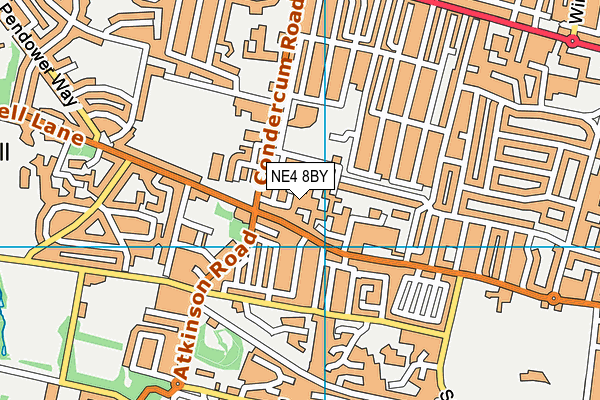 NE4 8BY map - OS VectorMap District (Ordnance Survey)