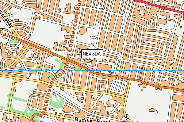 NE4 8DA map - OS VectorMap District (Ordnance Survey)