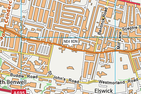 NE4 8DN map - OS VectorMap District (Ordnance Survey)