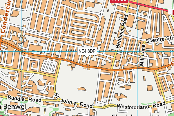 NE4 8DP map - OS VectorMap District (Ordnance Survey)