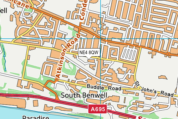 NE4 8QW map - OS VectorMap District (Ordnance Survey)