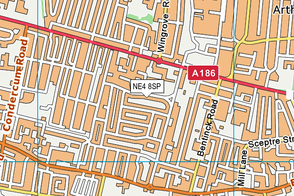 NE4 8SP map - OS VectorMap District (Ordnance Survey)