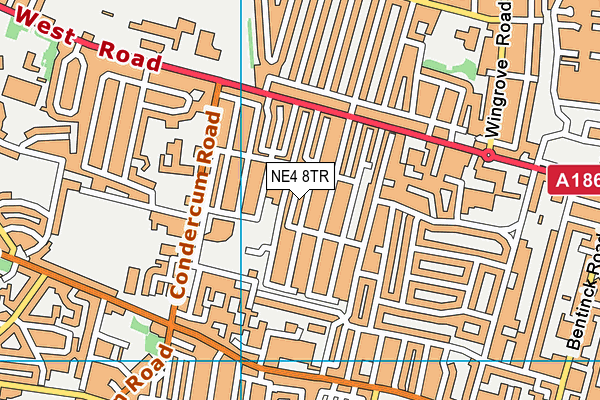 NE4 8TR map - OS VectorMap District (Ordnance Survey)