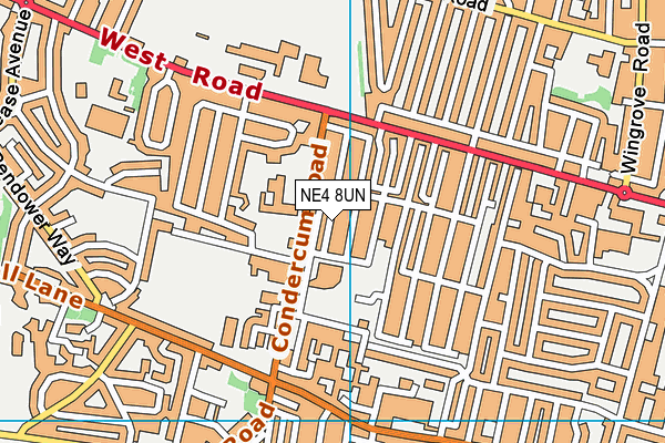 NE4 8UN map - OS VectorMap District (Ordnance Survey)