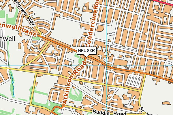 NE4 8XR map - OS VectorMap District (Ordnance Survey)