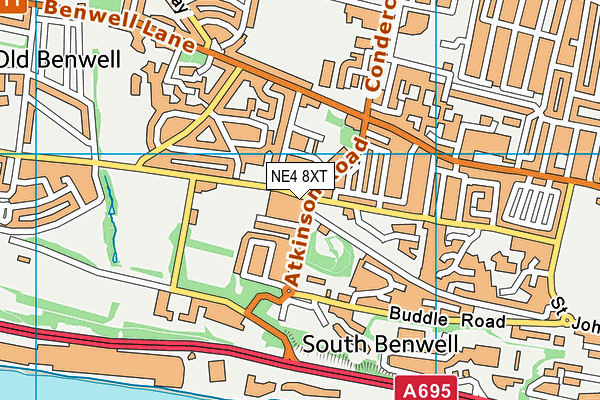 Atkinson Road Primary Academy map (NE4 8XT) - OS VectorMap District (Ordnance Survey)