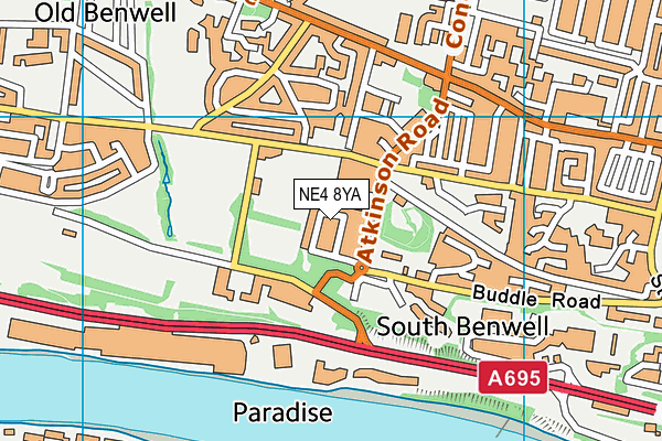 Norwich Place map (NE4 8YA) - OS VectorMap District (Ordnance Survey)