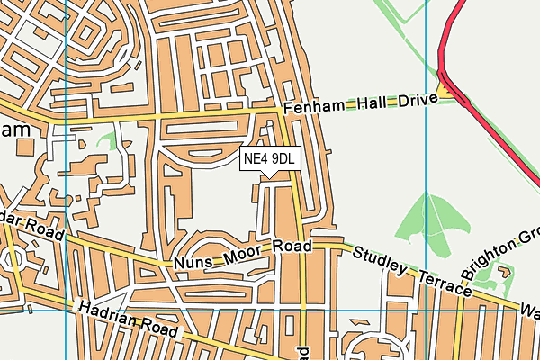 NE4 9DL map - OS VectorMap District (Ordnance Survey)