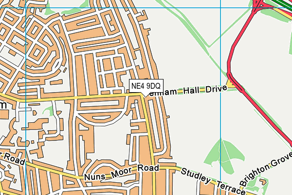 NE4 9DQ map - OS VectorMap District (Ordnance Survey)