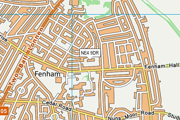 NE4 9DR map - OS VectorMap District (Ordnance Survey)