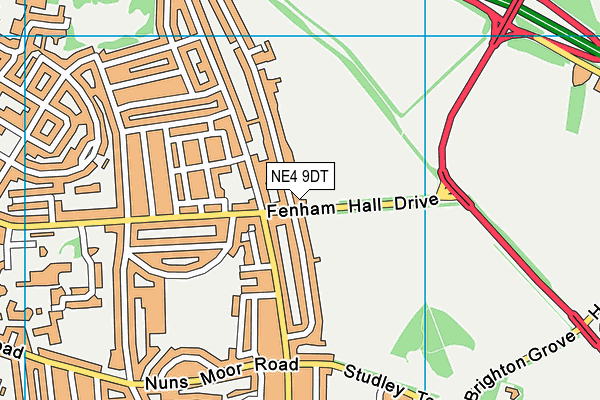 NE4 9DT map - OS VectorMap District (Ordnance Survey)