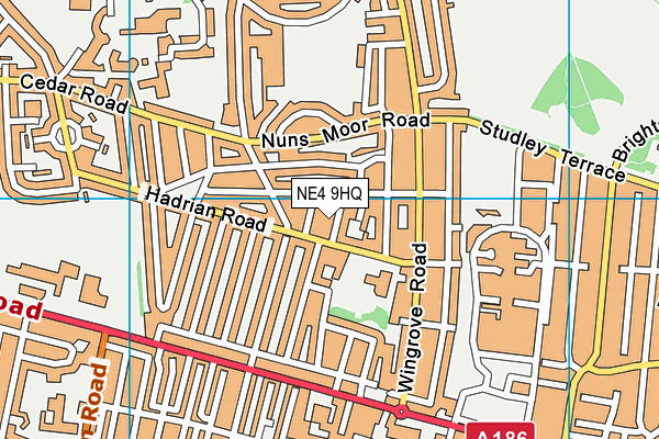 NE4 9HQ map - OS VectorMap District (Ordnance Survey)