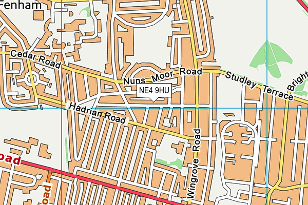 NE4 9HU map - OS VectorMap District (Ordnance Survey)