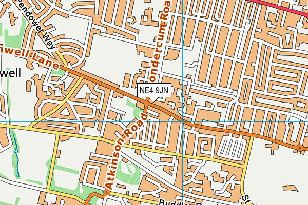 NE4 9JN map - OS VectorMap District (Ordnance Survey)