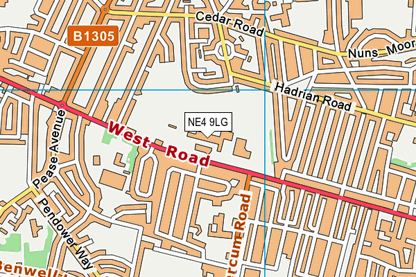 Soccerworld Newcastle map (NE4 9LG) - OS VectorMap District (Ordnance Survey)