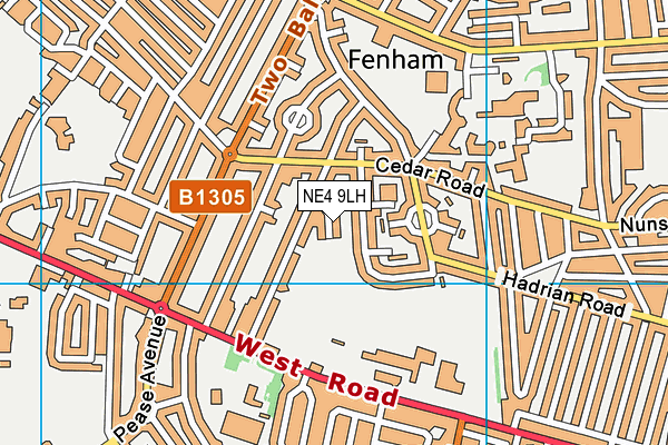 NE4 9LH map - OS VectorMap District (Ordnance Survey)