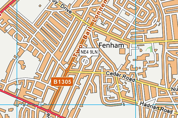 NE4 9LN map - OS VectorMap District (Ordnance Survey)