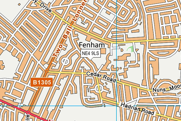 NE4 9LS map - OS VectorMap District (Ordnance Survey)