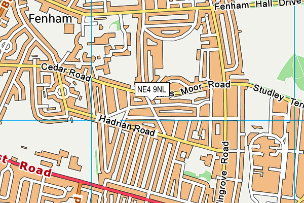 NE4 9NL map - OS VectorMap District (Ordnance Survey)