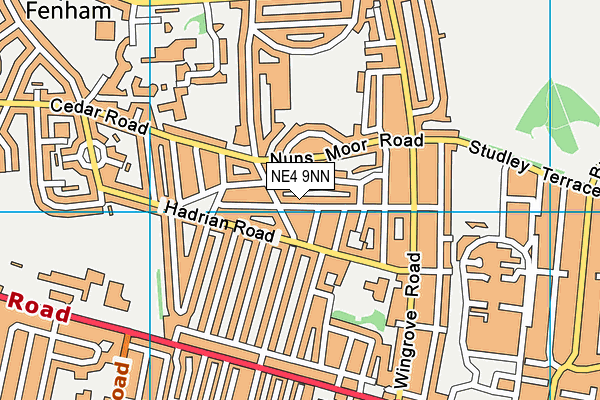 NE4 9NN map - OS VectorMap District (Ordnance Survey)