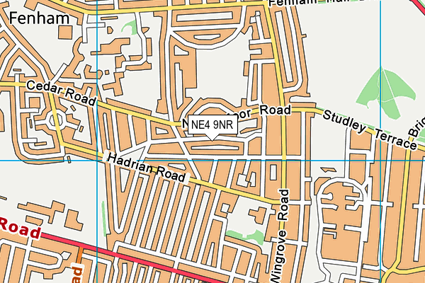 NE4 9NR map - OS VectorMap District (Ordnance Survey)