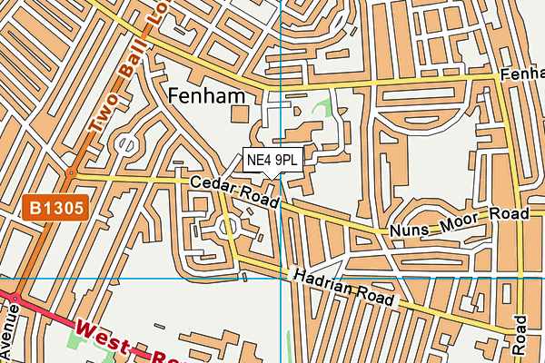 NE4 9PL map - OS VectorMap District (Ordnance Survey)