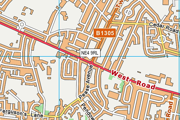 NE4 9RL map - OS VectorMap District (Ordnance Survey)
