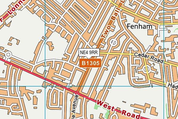 NE4 9RR map - OS VectorMap District (Ordnance Survey)