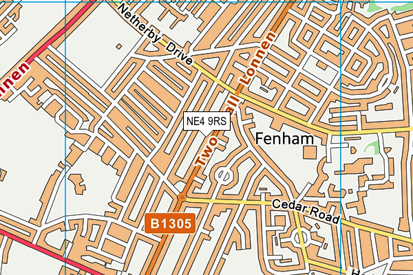 NE4 9RS map - OS VectorMap District (Ordnance Survey)