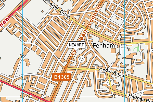 NE4 9RT map - OS VectorMap District (Ordnance Survey)