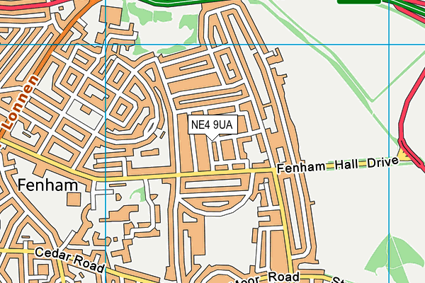 NE4 9UA map - OS VectorMap District (Ordnance Survey)