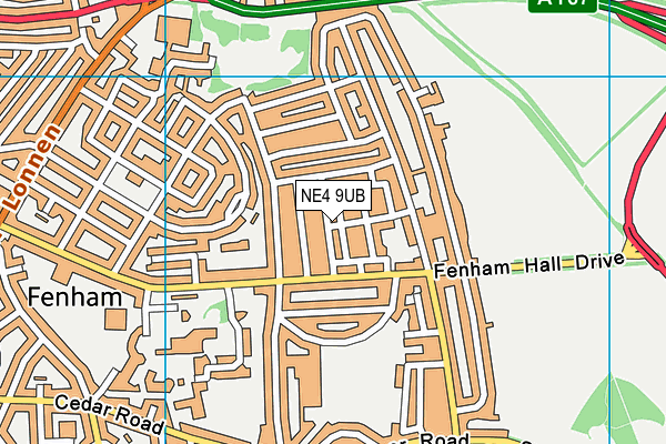 NE4 9UB map - OS VectorMap District (Ordnance Survey)