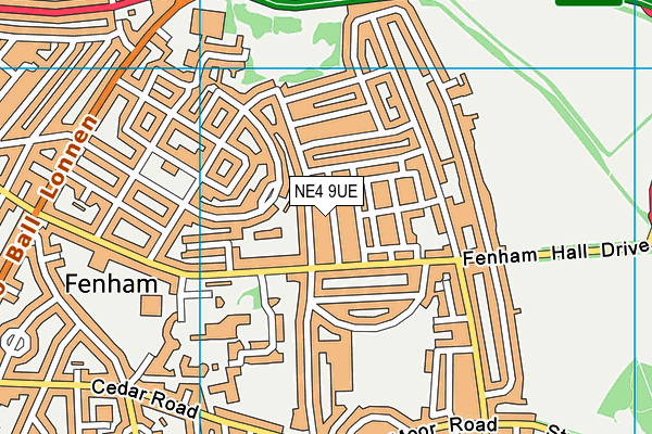 NE4 9UE map - OS VectorMap District (Ordnance Survey)