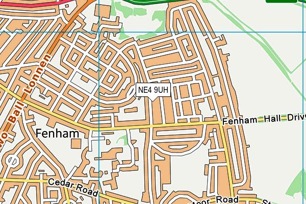 NE4 9UH map - OS VectorMap District (Ordnance Survey)