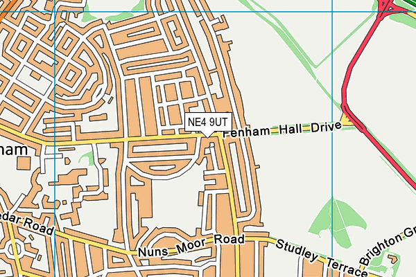 NE4 9UT map - OS VectorMap District (Ordnance Survey)