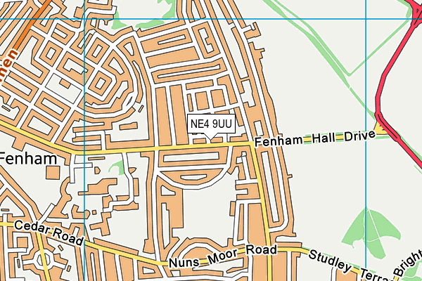 NE4 9UU map - OS VectorMap District (Ordnance Survey)
