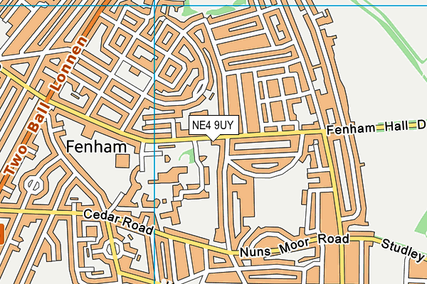 NE4 9UY map - OS VectorMap District (Ordnance Survey)