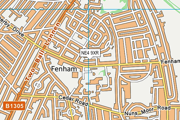 NE4 9XR map - OS VectorMap District (Ordnance Survey)