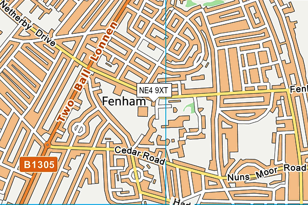 NE4 9XT map - OS VectorMap District (Ordnance Survey)