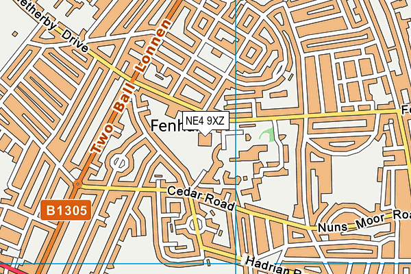 NE4 9XZ map - OS VectorMap District (Ordnance Survey)